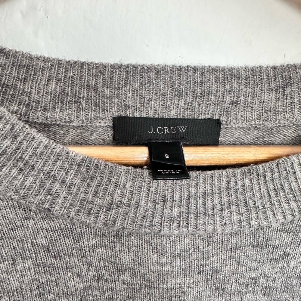 J. Crew Ruffle Sleeve Sweater in Gray - Picture 3 of 8